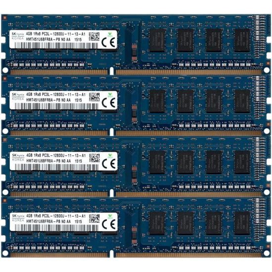 Kit RAM DDR2 16 Go Hynix (4x4 Go) PC2-6400 - Pour AMD Uniquement - Neuf Ouvert