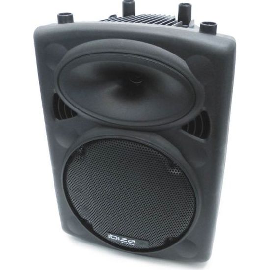 Enceinte amplifiée 400W IBIZA SOUND SLK10A-BT - Haut-parleurs filaires - Noir - Bluetooth - Amplificateur