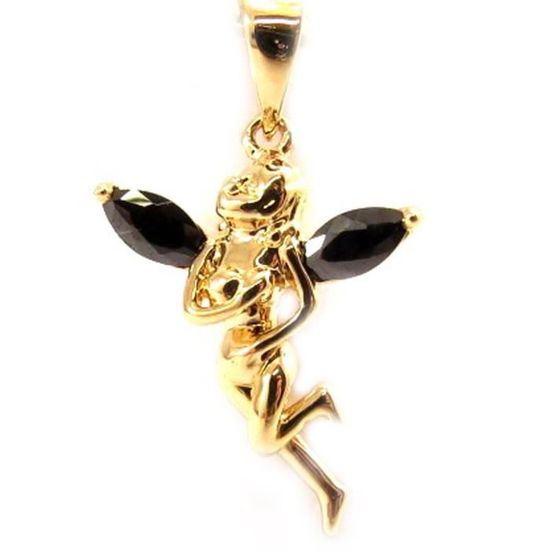 Pendentif Fée Clochette En Plaqué Or - Très Bon État Occasion - Petit Bijou Féerique