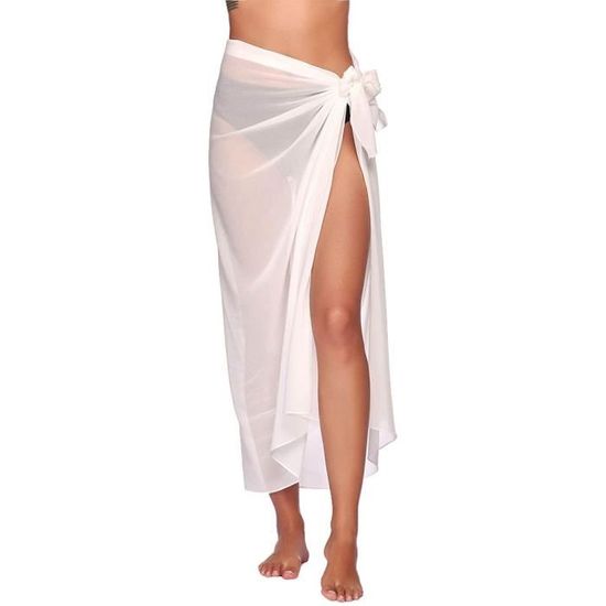 Jupe/Paréo De Plage Femme 140x50 Cm - Mousseline, Léger, Pour Bikini, Vacances, Style Bohème