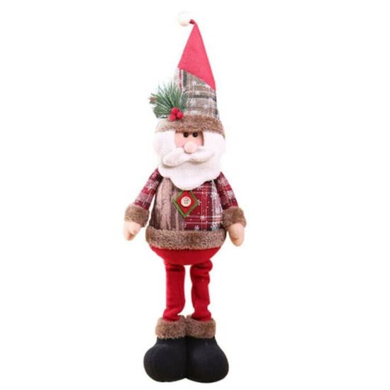 Père Noël Statue – Décoration De Noël En Plastique Blanc – 32x17,5x12 Cm