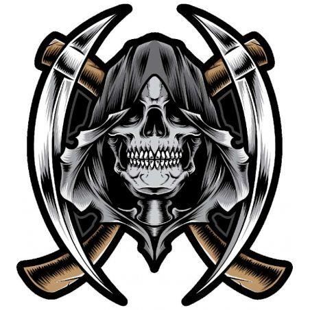 Sticker Faucheuse Tête de mort