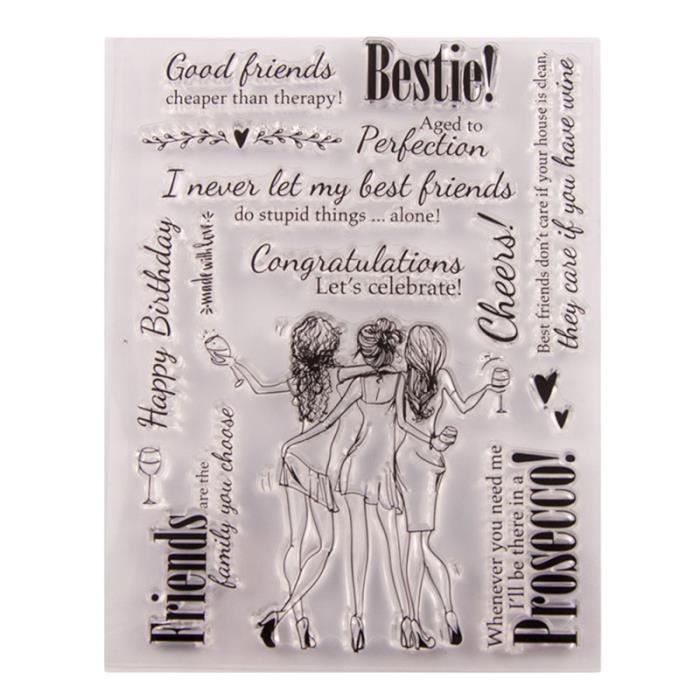 1 pc timbre transparent réutilisable timbres transparents collant Scrapbooking joints pour bricolage carte faisant Album Photo