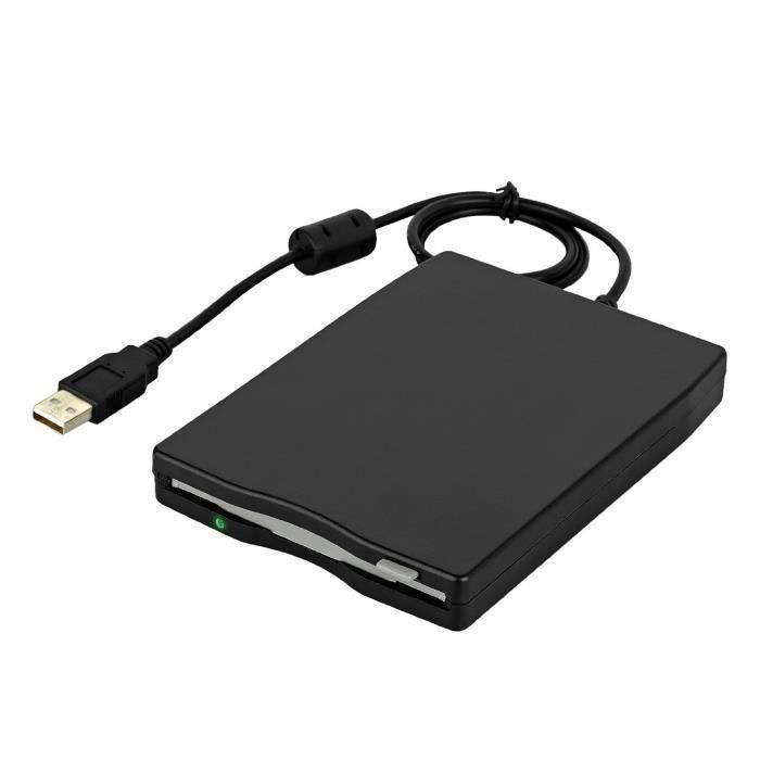 Lecteur de disquette USB Lecteur de disquette externe USB 3,5 pouces Portable Lecteur de disquette USB 1,44 Mo Brancher et Utili