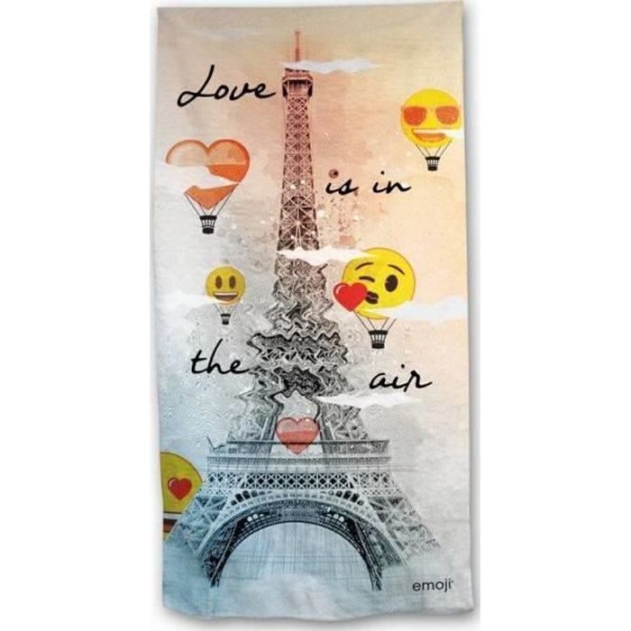 Drap de plage ou drap de bain Emoji Romantique