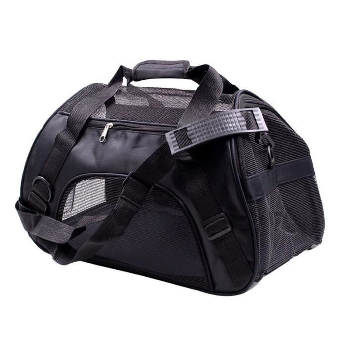 Sac de transport,Sac à dos pour chien sacs de transporteur de messager chat chien transporteur maille - Type Black-S 43x20x29cm