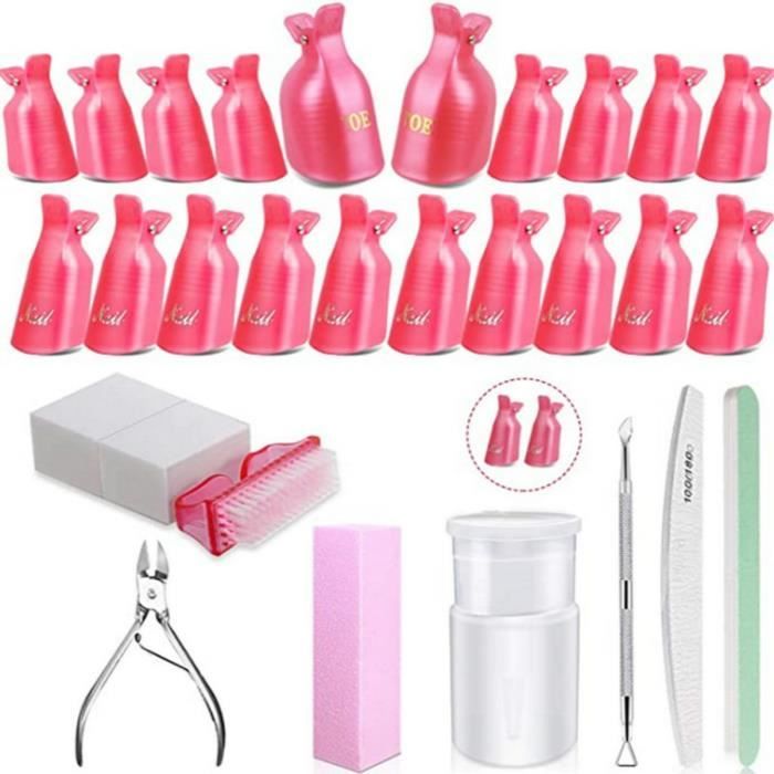 Clips De Dissolvant De Vernis À Ongles Plastique, Outils De Manucure Pince À Ongles Pour L'Art Des Ongles En Gel Outil D'Ongle 1#