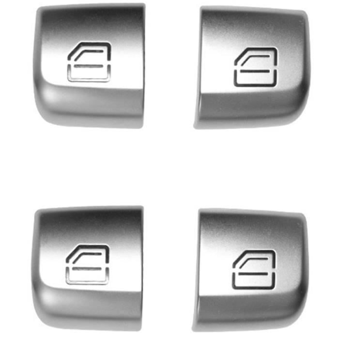 Lève-vitres,Capuchons de boutons de réparation de commutateur de commande de vitres de siège de voiture, pour Mercedes Benz classe-C