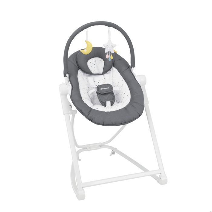 Transat en hauteur Badabulle Compact'up Moonlight Gris Foncé