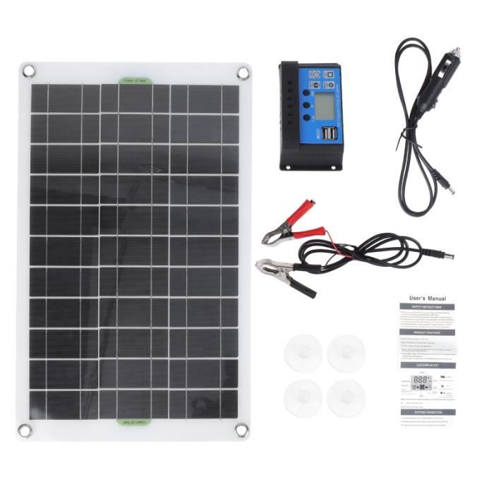 1 Ensemble de panneau d'alimentation solaire extérieur kit photovoltaique - kit solaire genie thermique - climatique - chauffage
