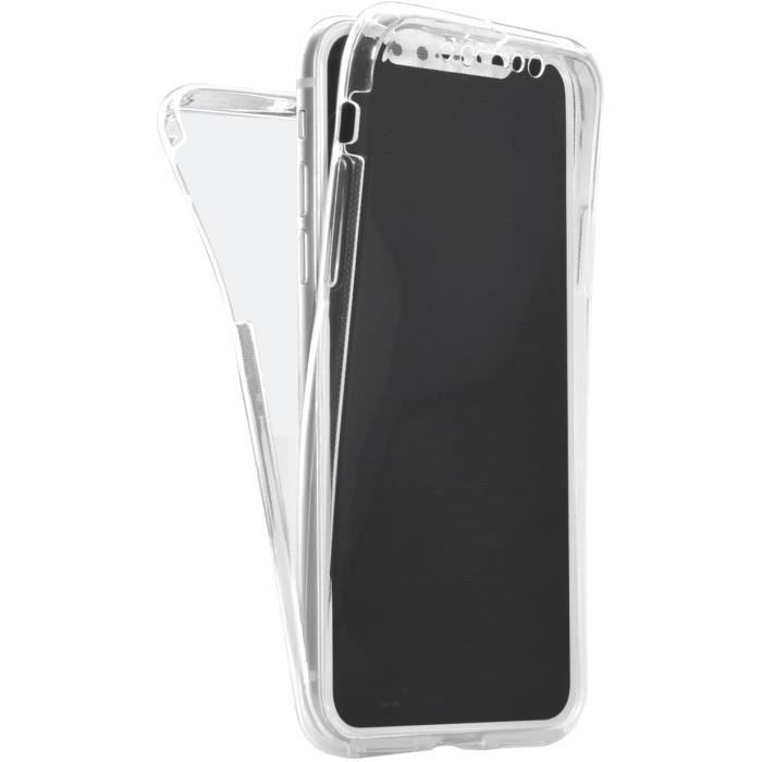 pour iPhone X Etui en silicone transparent a 360 degres [OneFlow Double Cover] Housse de telephone portable Etui de protection t AF
