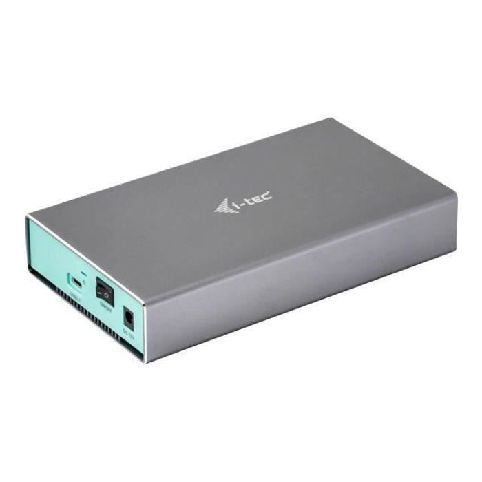 I-TEC Boîtier Pour Disque Dur MySafe Serial ATA/600 - USB 3.1 Type C Host Interface Externe - Gris - 1 x Baie de 8,89 cm