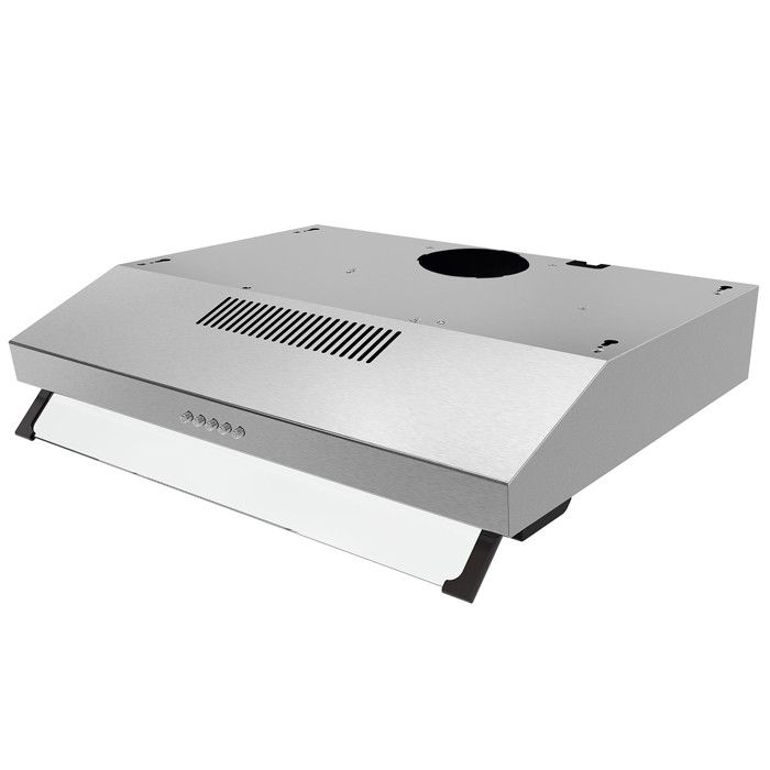 Jago® Hotte Aspirante - Murale/Encastrable, 60 cm, 3 Vitesses, 201.6m³/h, LED, en Acier - Hotte de Cuisine, Casquette, Visière