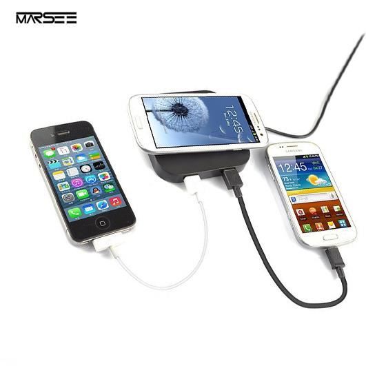 Chargeur Induction Qi - Chargeur Sans Fil & 2 Port USB Chargeur Pour Samsung Galaxy S/S7/S7 Edge/S8/S8 Plus, iPhone 8/8 Plus/X etc