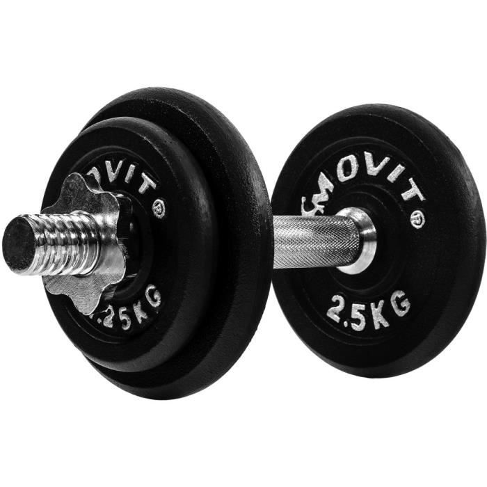MOVIT 1 x Haltère court de 10 kg en fonte