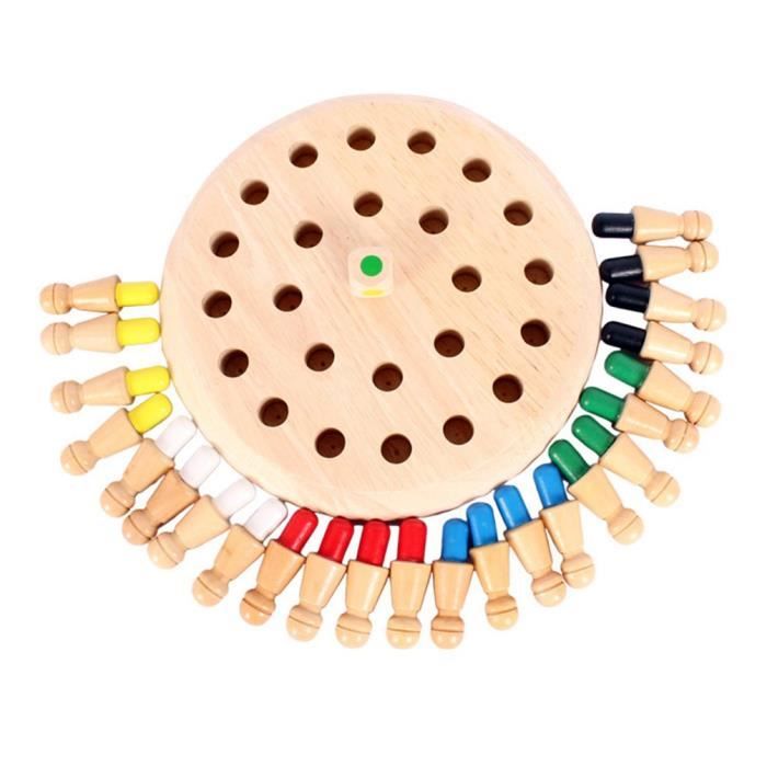 Mini Enfants Jeu d'échecs de bâton de mémoire en bois Puzzle Jouets éducatifs Montessori 175 * 175 * 60mm