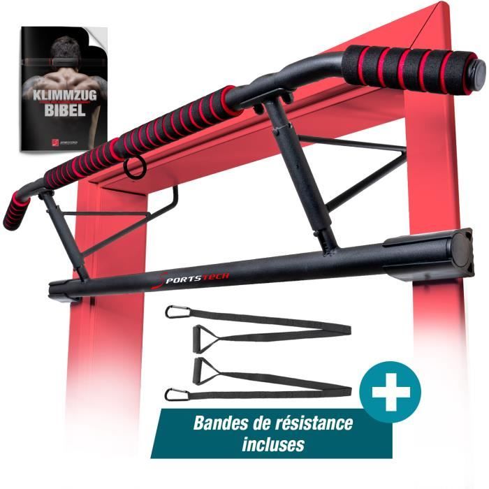 Sportstech Barre de Traction pour Le Sport à la Maison - Barre de Traction Parfaite pour Votre Sport à Domicile - sans vis - KS550