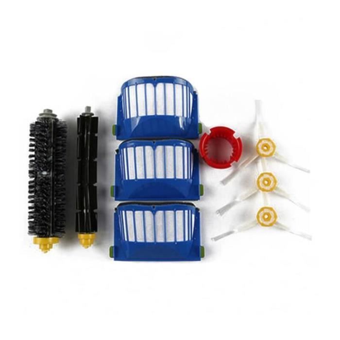 STOEX® Kit Extracteur Brosse + 3 Filtres HEPA + 3 Brosse Latérale Pour iRobot Roomba Série 600-700