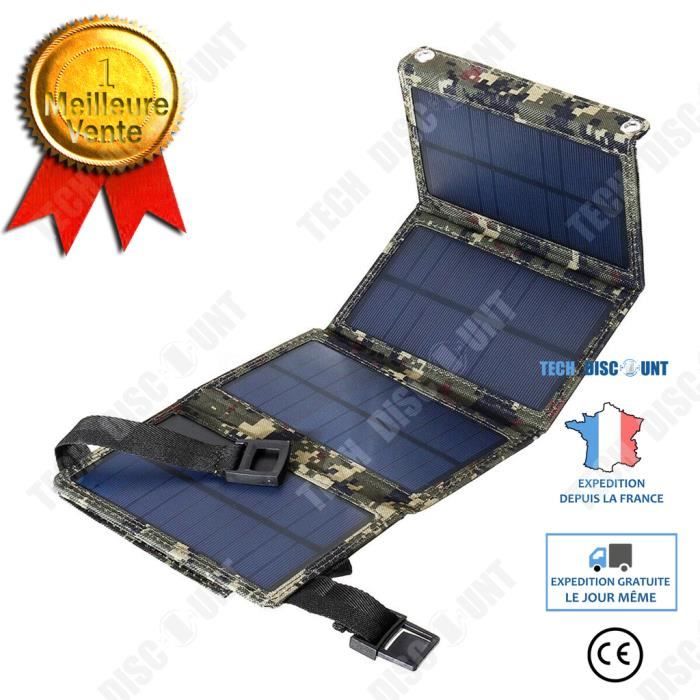 TD® Chargeur solaire chargeur 8W 5V USB téléphone portable extérieur Portable 20W ouverture rapide réception rapide sac pliant solai