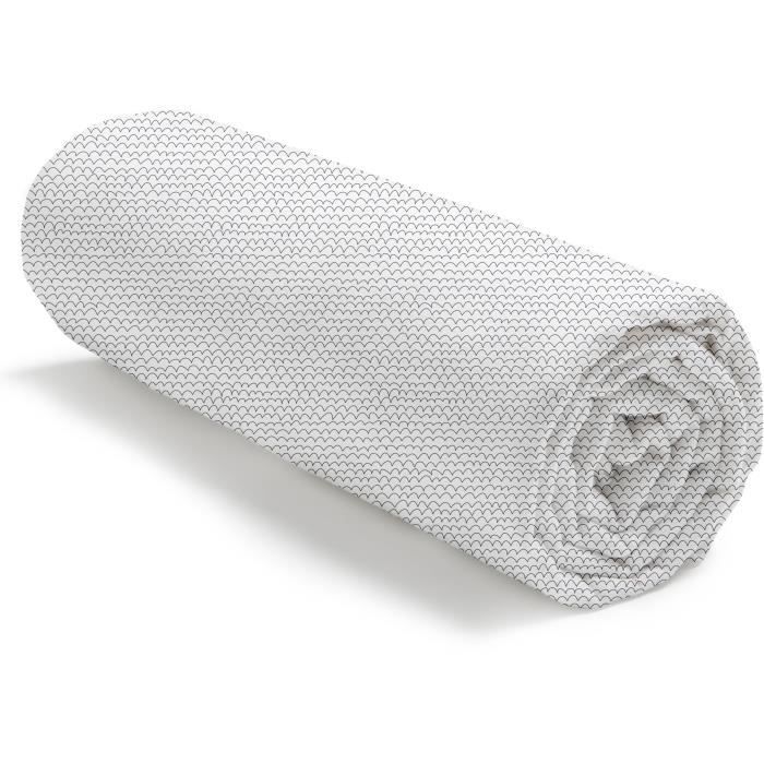 TODAY Drap Housse - Coton imprimé - 90 x 190 cm