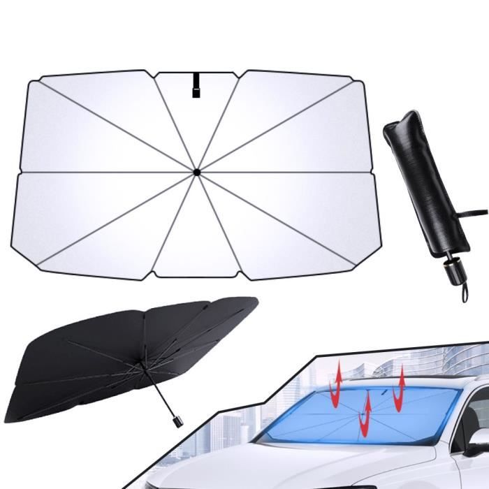 Pare Soleil Voiture Pare Brise Avant, Voiture Protection Soleil Parapluie Pare-Soleil de Pare-Brise Auto Anti-UV Pratique et Pliable