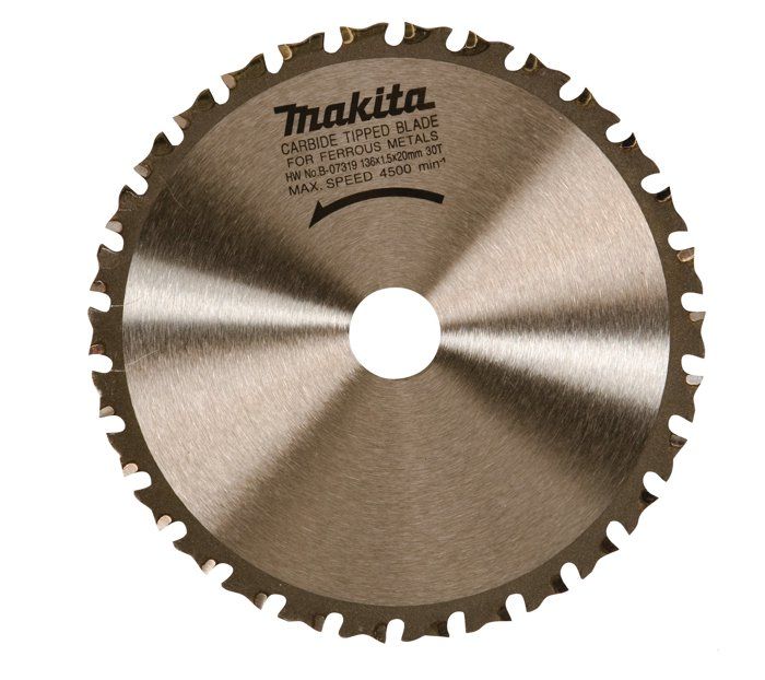 Scie electroportative Makita B 07325 Disco HM para corte en metal chapas finas de 136x20x1.4mm z50 para modelo bcs550
