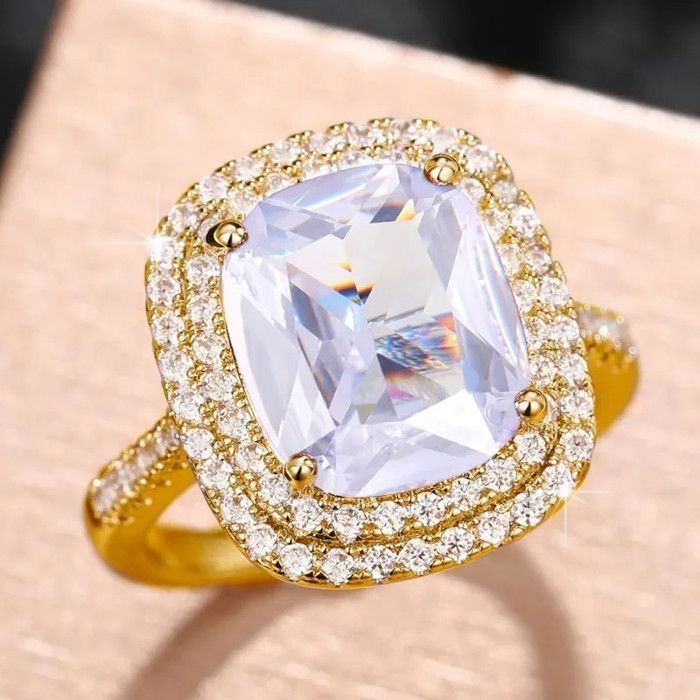 Designer Inspirations Boutique ® Femme Argent 925/1000 9 ct plaqué argent or Blanc Zirkonia