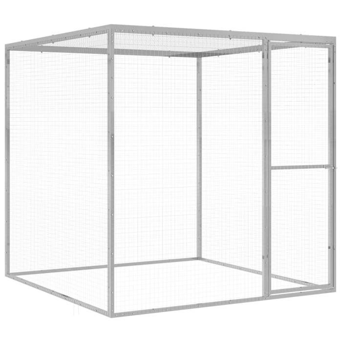 Comparer les prix de Enclos - Cage pour chat - 1,5x1,5x1,5 m - Acier galvanisé SS00057061