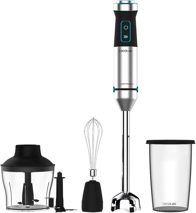 Mixeur Plongeant - HAUTSTORE - 4-en-1 - 500W - 2 Vitesses - Noir - Electroménager Mixeur Plongeant - HAUTSTORE - 4-en-1 - 500W - 2 Vitesses - Noir - Electroménager