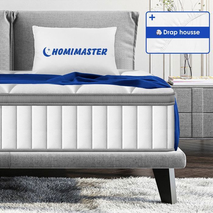 DREAMSTAR Easy Flex Matelas Ergonomique En Mousse Froide, à 7 Zones, Certifié Öko-Tex, Degré De Fermeté H2 Et H3, Enroulable, 21 Cm, 140 X 200 Cm