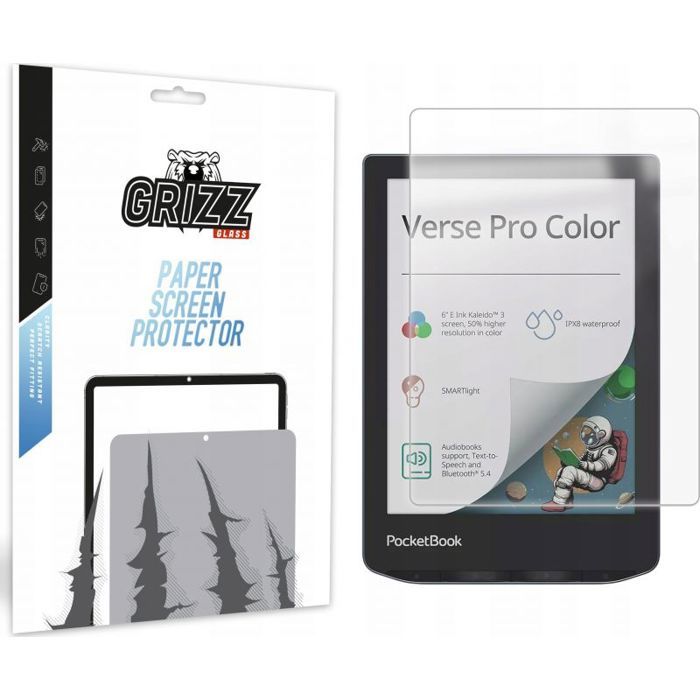 Livre numerique - liseuse - ebook Grizzglass Film mat PaperScreen pour Pocketbook Verse Pro