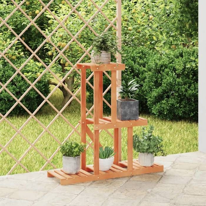 BONNIE® Porte Plante Interieur - Support à fleurs 81x25x75 5 cm bois massif de sapin EU641174