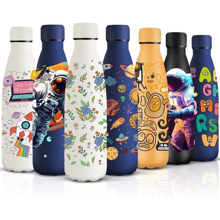 Bouteille Isotherme HoneyHolly Acier Inoxydable 18/8 Étanche Double Isolation Gourde Sport pour Camping Gymnases Écoles Bouteille Isotherme HoneyHolly Acier Inoxydable 18/8 Étanche Double Isolation Gourde Sport pour Camping Gymnases Écoles