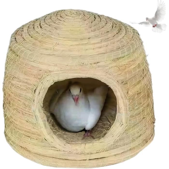 Meilleurs prix pour Nid oiseau pour Cage Maison oiseau tissé de Paille pour Cage 118x83 Pouces de Nidification de paraket de Vent Multicolo NICHOIR