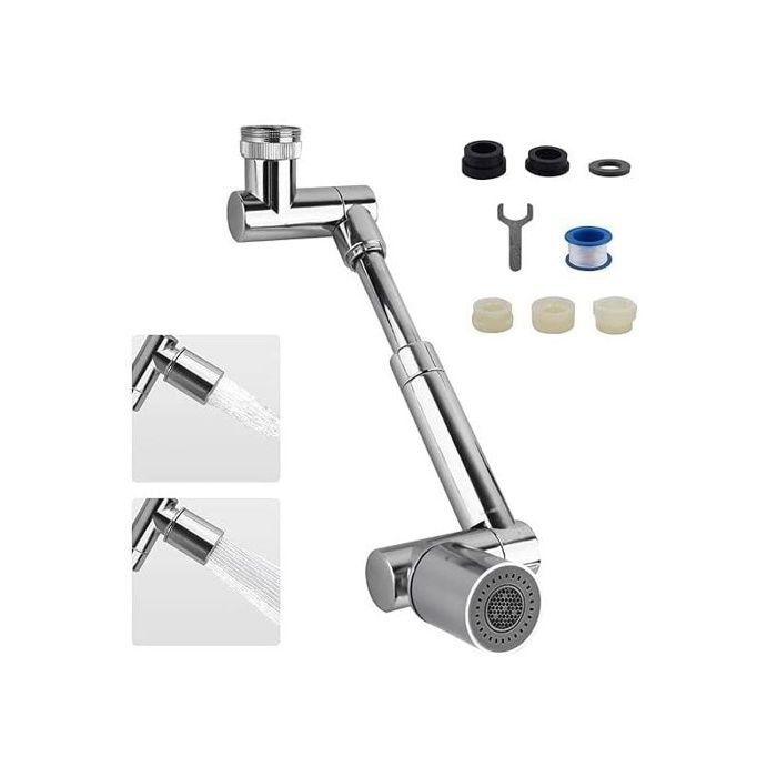 AIMOONSA Prolongateur de robinet universel 1440° – Rallonge pivotante gris 2 modes deau filtre anti-projections AIMOONSA Prolongateur de robinet universel 1440° – Rallonge pivotante gris 2 modes deau filtre anti-projections