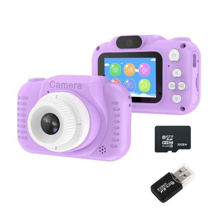 Cewpuno Appareil Photo Enfant 1080P HD – 48MP, Écran IPS 2”, 32 Go, Batterie 1000 MAh – Cadeau 3-12 Ans (Bleu Marine)