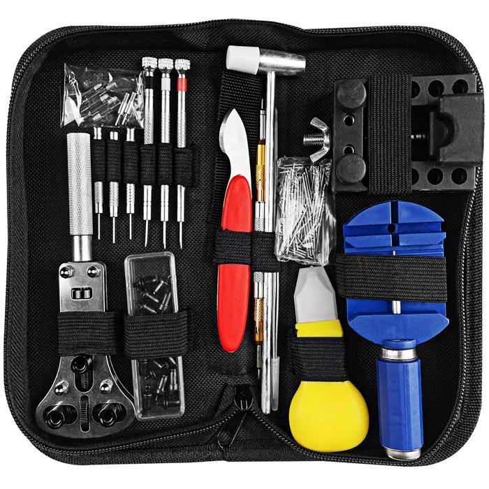 Kit Réparation Montre 147 Pièces Professionnel - Outils Démontage Bracelet Changement Pile - Avec Étui Kit Réparation Montre 147 Pièces Professionnel - Outils Démontage Bracelet Changement Pile - Avec Étui