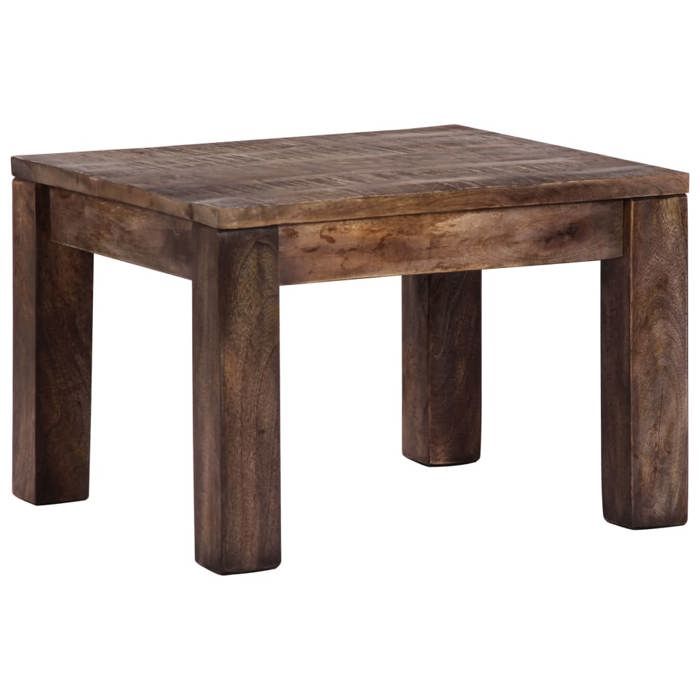 Tables Gigognes En Bois Massif Sheesham (Palissandre) | Lot De 2, Formes Rein, 45x45x30 Cm Environ, Style Campagne - 4