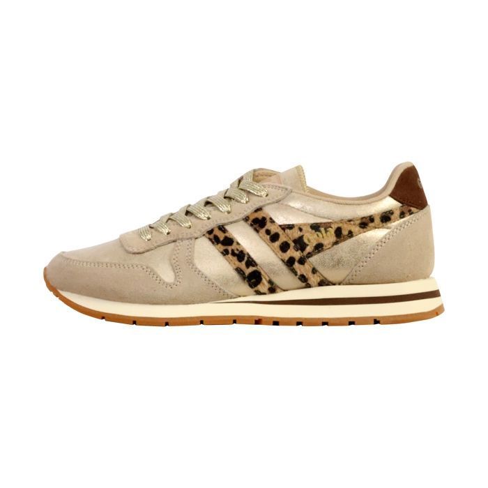 Gola Basket Cuir Gola Daytona Blaze - Or-Leopard/Marron Foncé