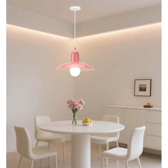 iDEGU Suspension Luminaire Moderne Industriel 30cm Retro Lustre Plafonnier Abat-jour Design Chapeau E27 Luminaire Style Nordique