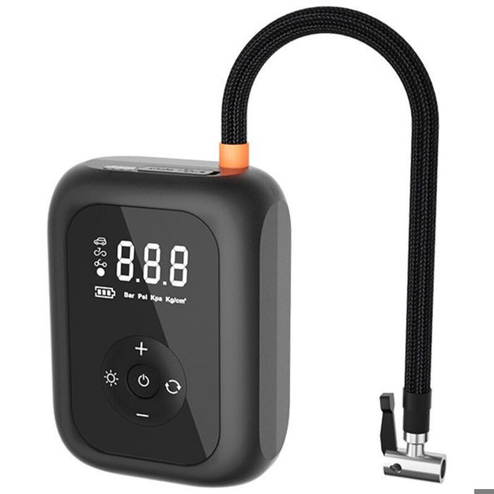 Pompe à vélo électrique - PZCC - 150 PSI - Mini - Batterie 2000mAh - Écran LCD - Lampe LED - Gonflage rapide - IP54
