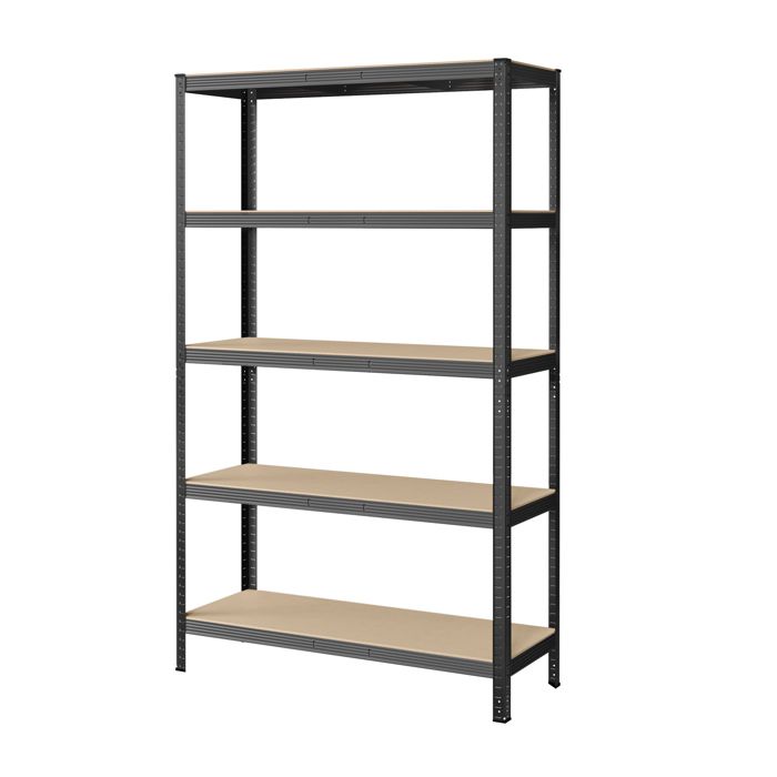 Rack étagère avec structure en acier 5 étagères ajustables gris