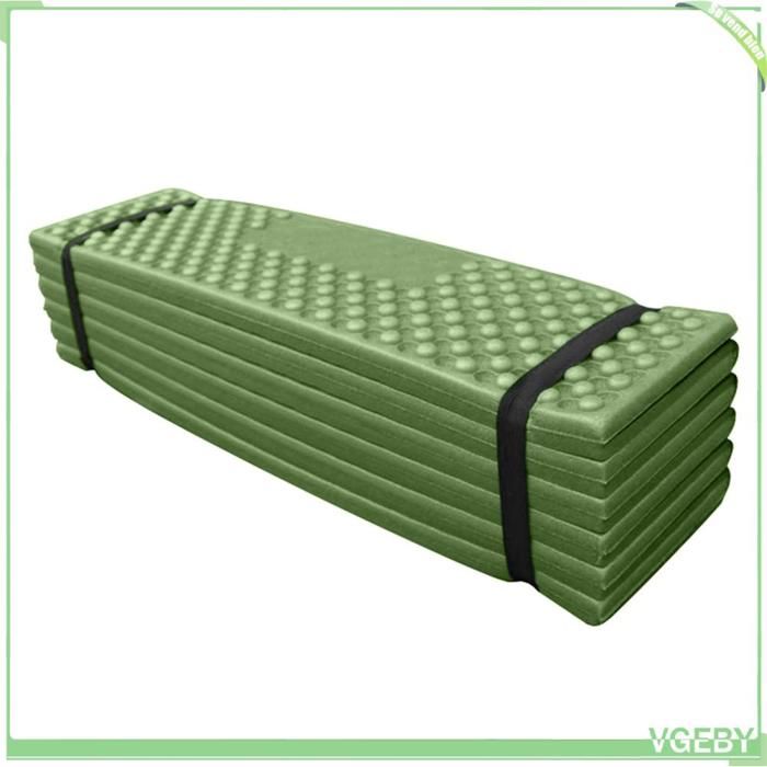 Matelas de couchage - FAFEICY - 186×57×2 cm - Mousse XPE imperméable - Pliable et compact - Vert armée