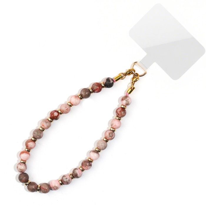 Bracelet porte-téléphone portable avec cordon bracelet à perles chaînette détachable convient aux femmes et aux filles