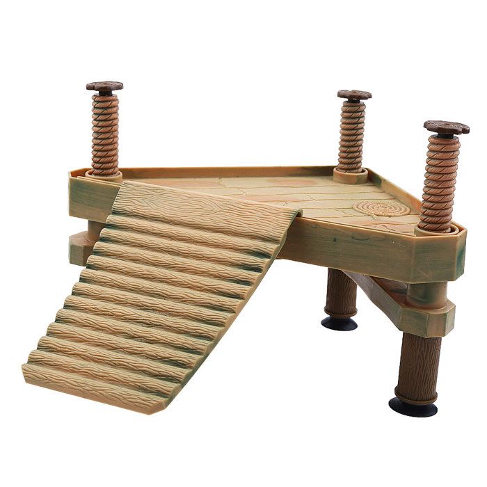 1 Plateforme de bain flottante rampe texturée ventouse forte accessoire aquarium pour tortues grenouilles .