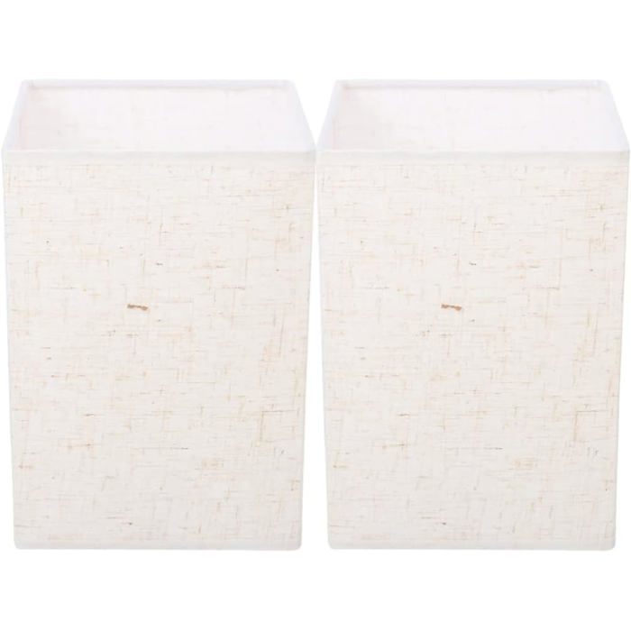 Lot De 2 Abat-Jours Carrés Modernes Pour Lampe De Table Couvre-Lumière Pour Lampadaire Lampe Murale Et Lustre Abat-Jour De R[IN108]