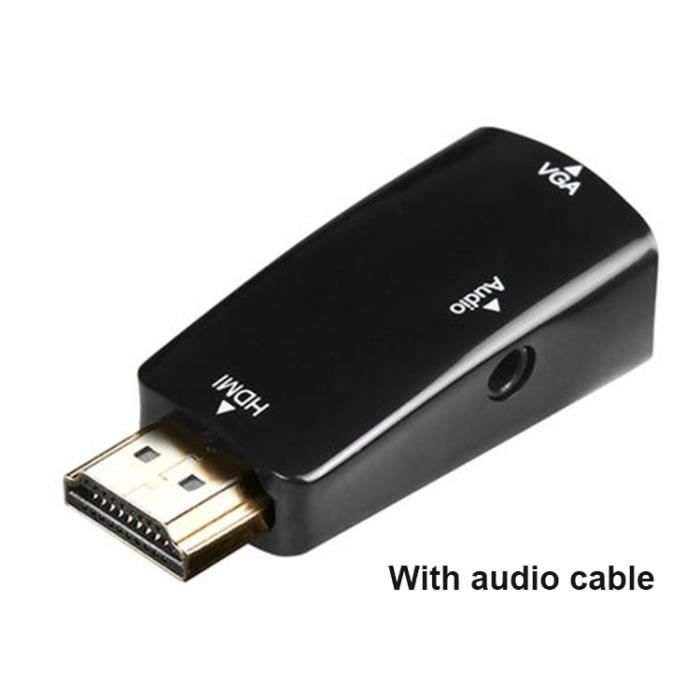Ligne audio convertisseur de câble HDMI vers VGA HD 1080P, adaptateur