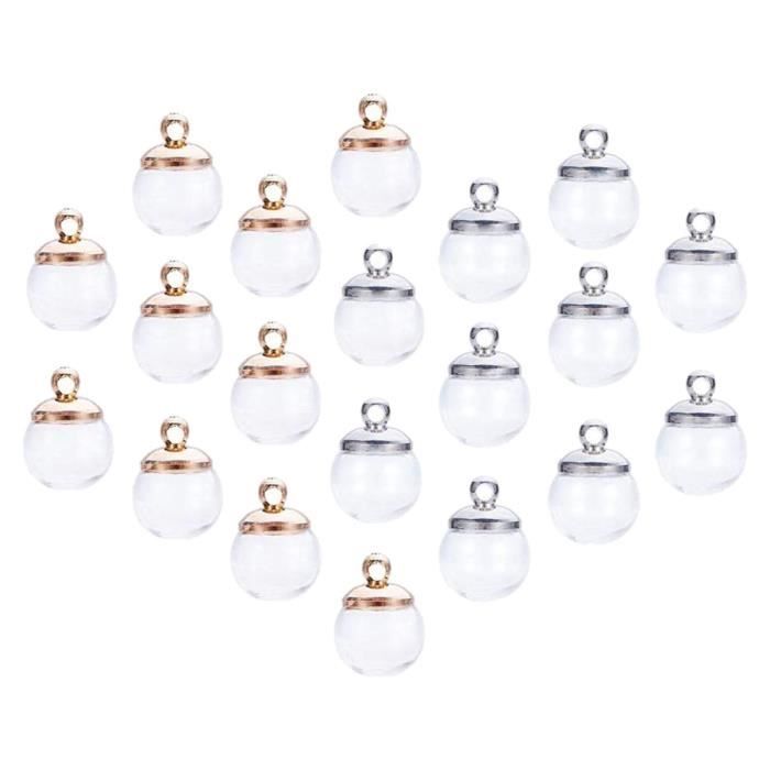 Crafans Lot De 120 Perles Rondes En Verre Craquelé Transparent De 10 Mm, 12 Couleurs, Design Bicolore, Perles D'espacement En Vrac, Grosses Perles Pour La Fabrication De Bijoux