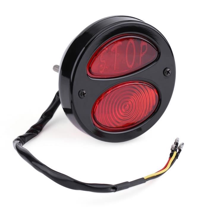 Feu De Freinage LED Moto 12V 18 LEDs - Feu Stop Arrière Rouge Pour Quad Chinois ATV 50/70/90/110/125/150cc - ABS Haute Qualité