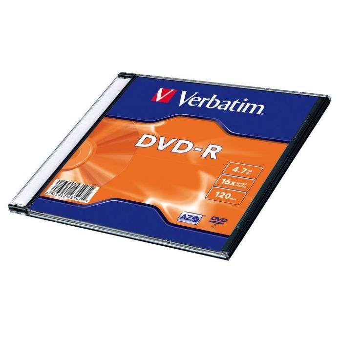 Verbatim DVD R 4.7 Go 16x boîtier CD étroit - vue 6